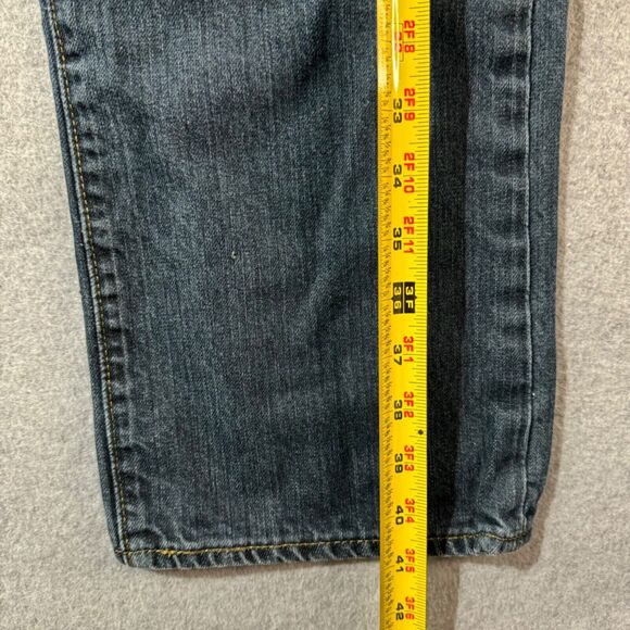 Levis Jeans Mens 36x32 Blue 501 Straight Button Fly American Dark Wash Denim - Picture 12 of 13